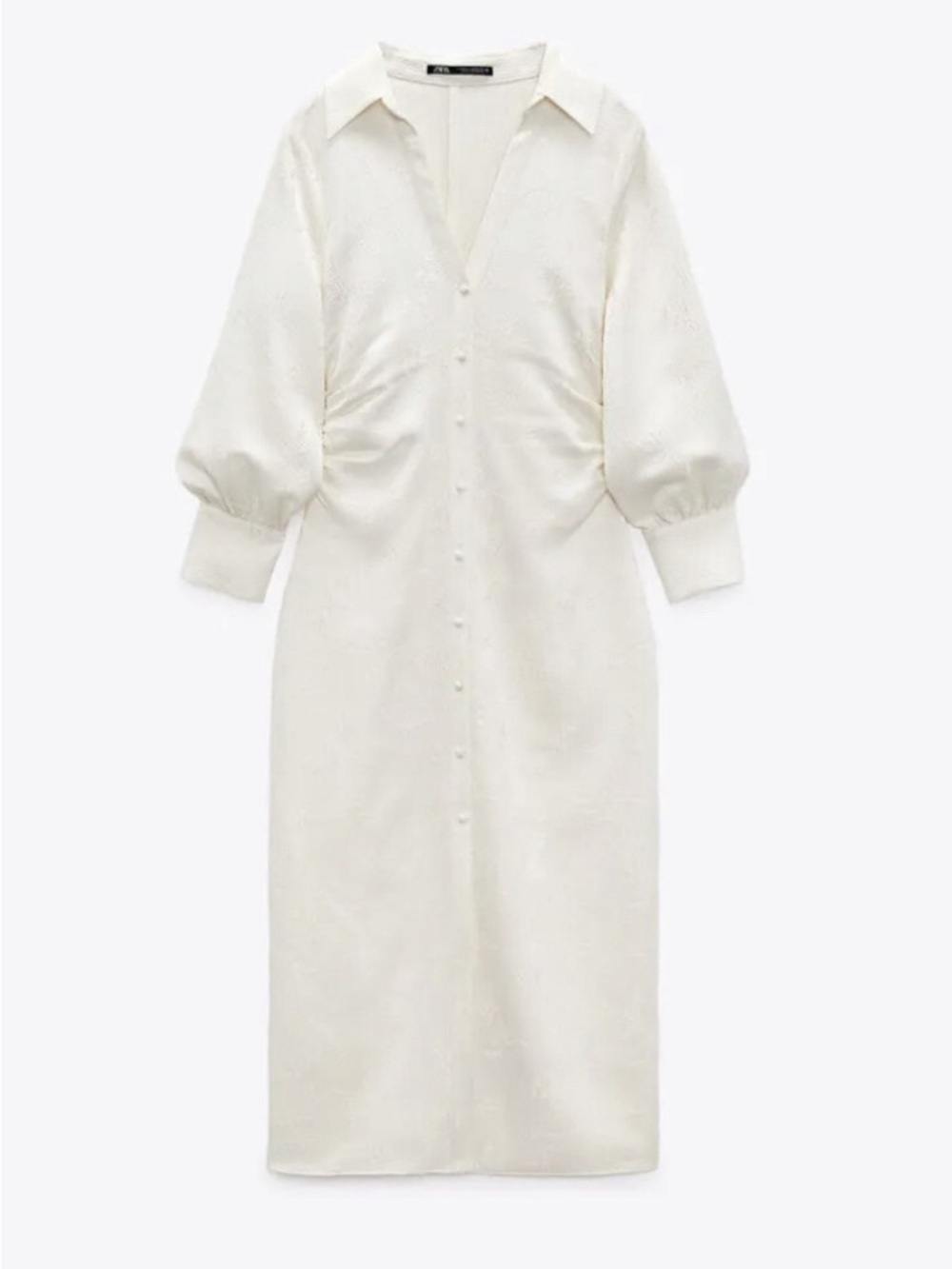 BNWT Zara JACQUARD SHIRTDRESS size M - Picture 2 of 7
